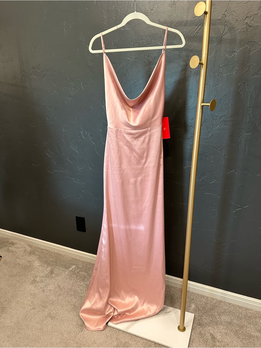 VOWD Dusty Rose Flex Satin Bridesmaid Dress